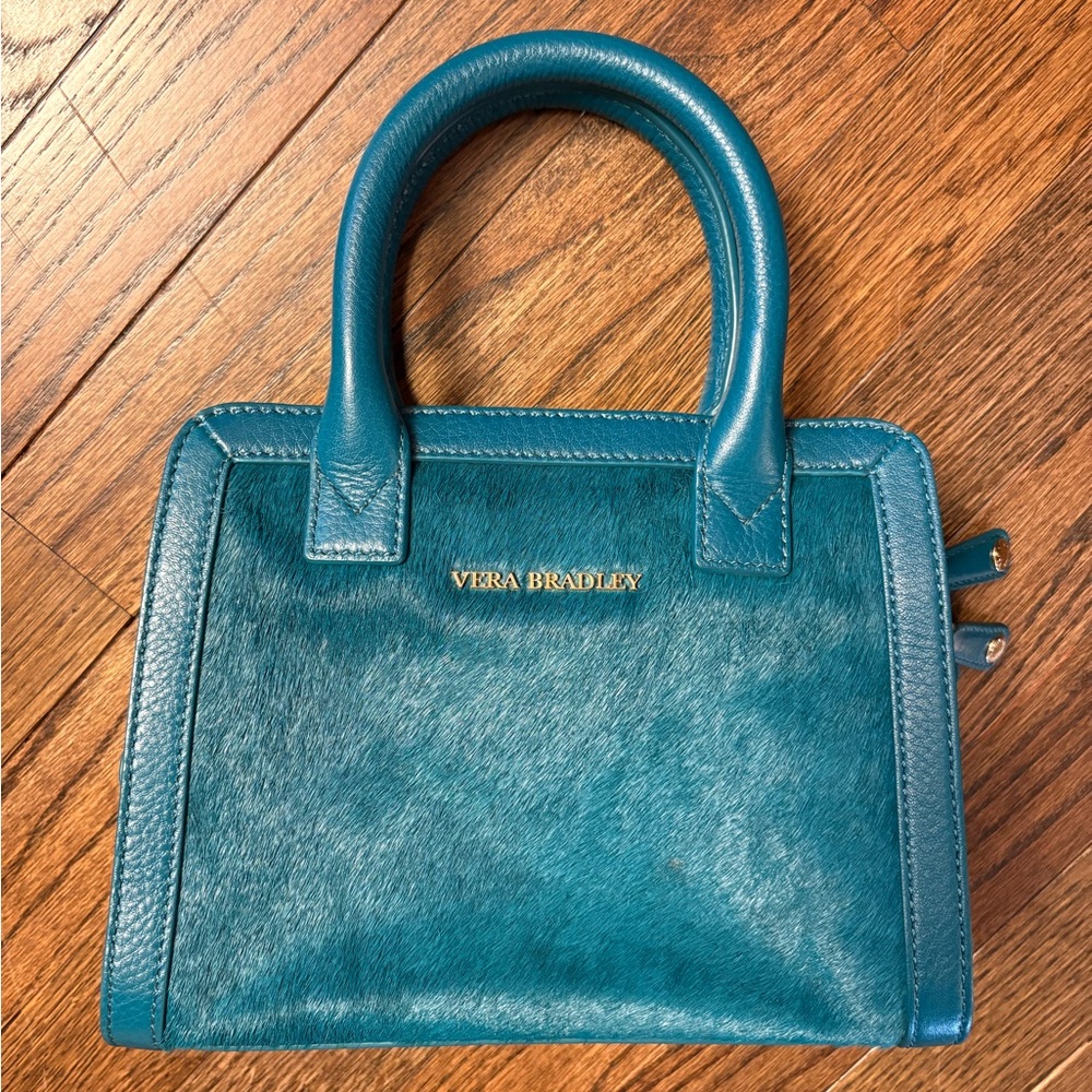 Vera Bradley Teal Calf-Hair Purse